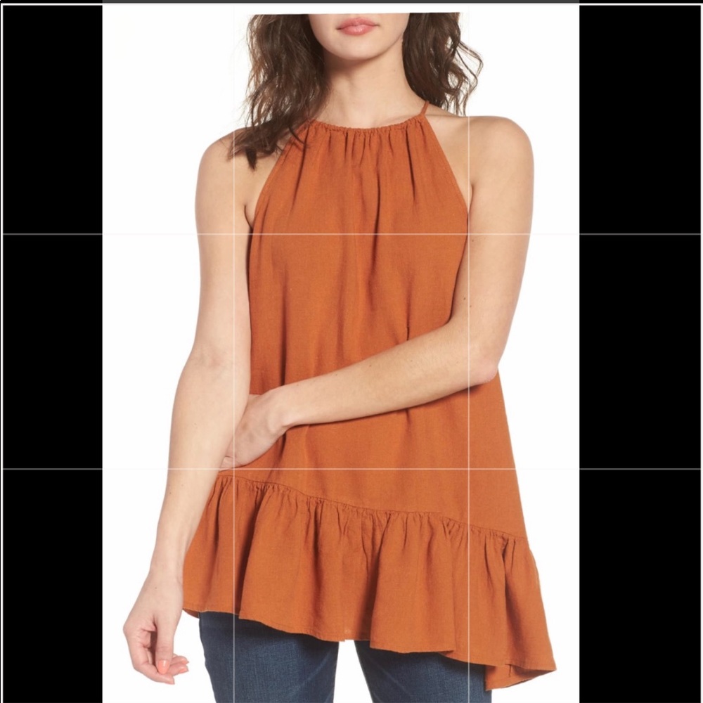 BP Asymmetrical Peplum Tank